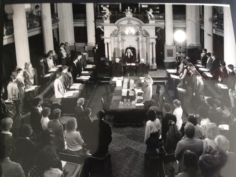 An old black and white photograph of Youth Parliament